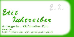 edit kuhtreiber business card